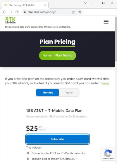 RTK Mobile 1GB Data Plan