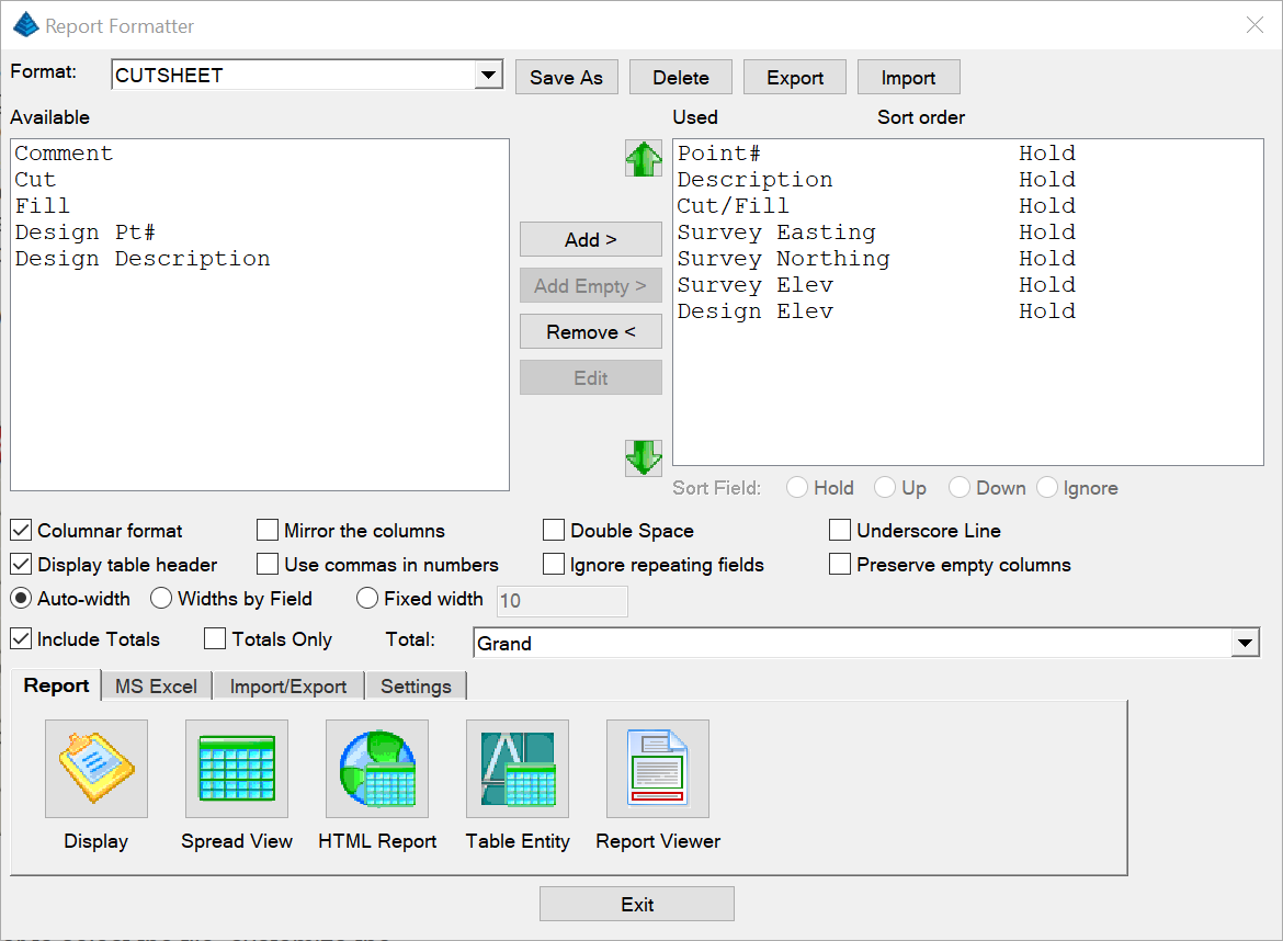Data Report Formatter