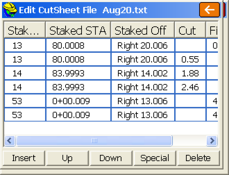 Edit Cutsheet